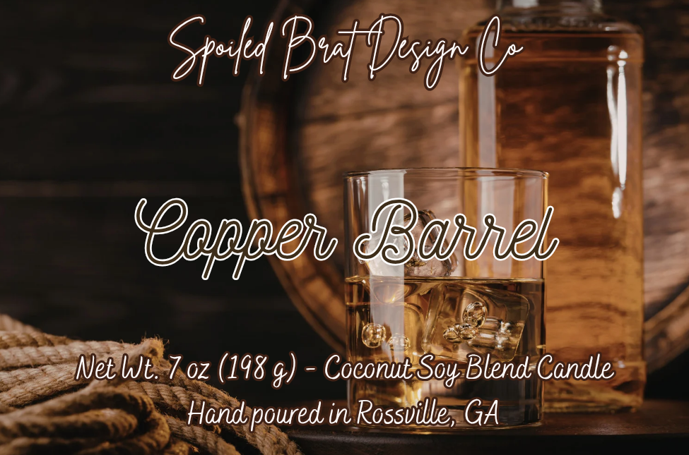Copper Barrel 7 oz Coconut Soy Blend Candle